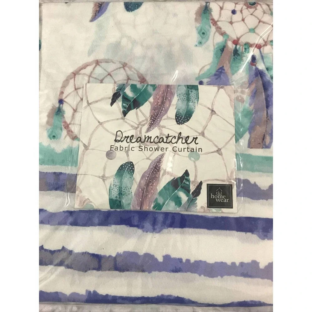 Dream Catcher Fabric Shower Curtain Cotton Blend 70” X 72”
